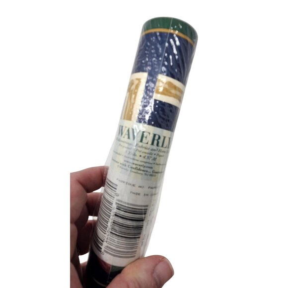 Waverly Wallpaper Border 5 Yds Floral Butterfly Botanical Print Navy Blue Green - Picture 5 of 6